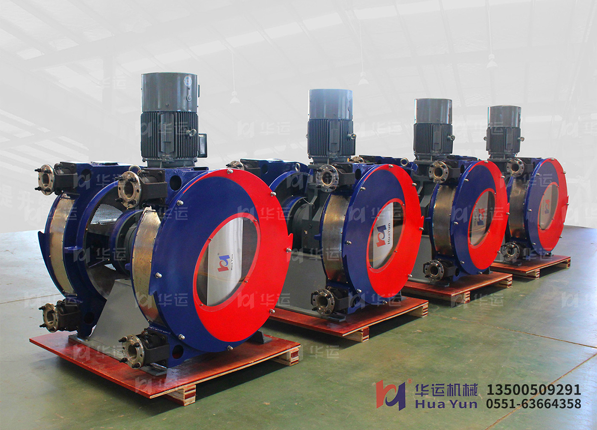 華運軟管泵輸送石灰石、消石灰、氯化鈣等藥劑